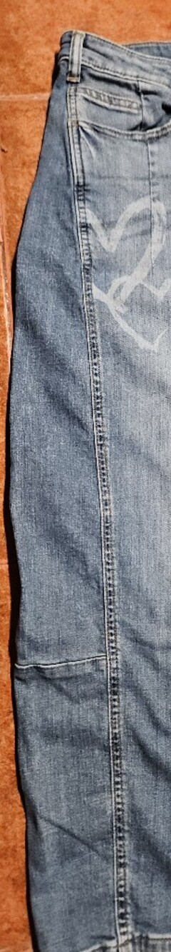 Anthropologie Pilcro Kenna Heart Print Barrel Jeans Plus 18W - Picture 3 of 8